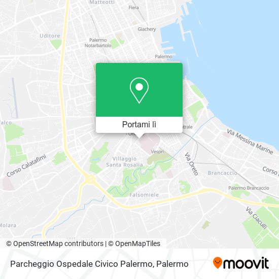 Mappa Parcheggio Ospedale Civico Palermo