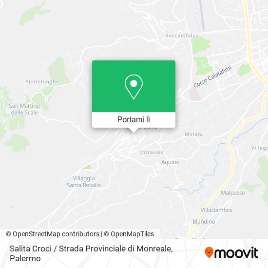 Mappa Salita Croci / Strada Provinciale di Monreale