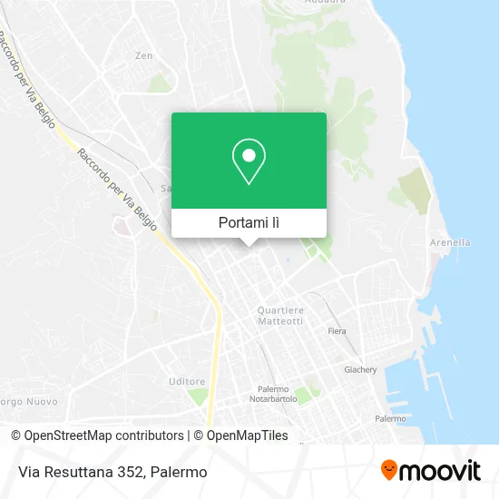 Mappa Via Resuttana  352