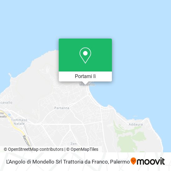 Mappa L'Angolo di Mondello Srl Trattoria da Franco