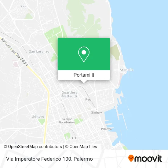 Mappa Via Imperatore Federico  100
