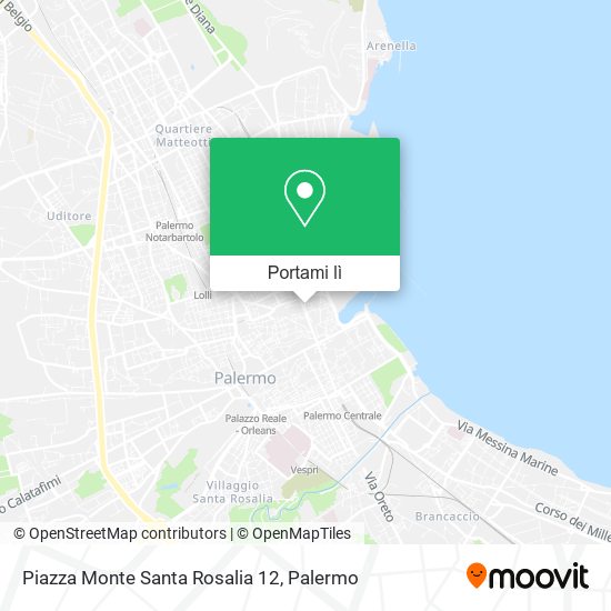 Mappa Piazza Monte Santa Rosalia  12