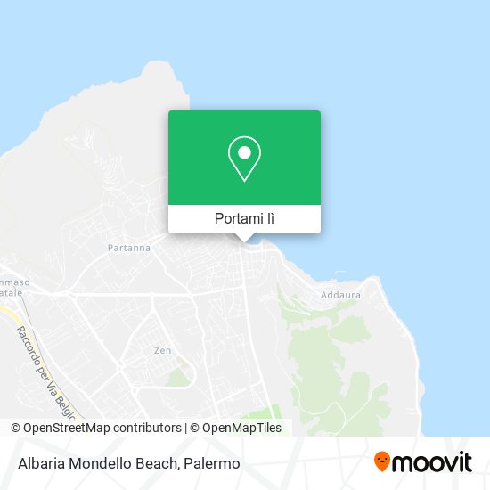 Mappa Albaria Mondello Beach