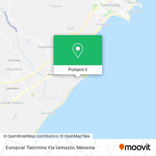 Mappa Europcar Taormina Via Iannuzzo