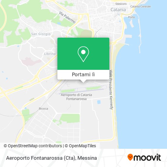 Mappa Aeroporto Fontanarossa (Cta)