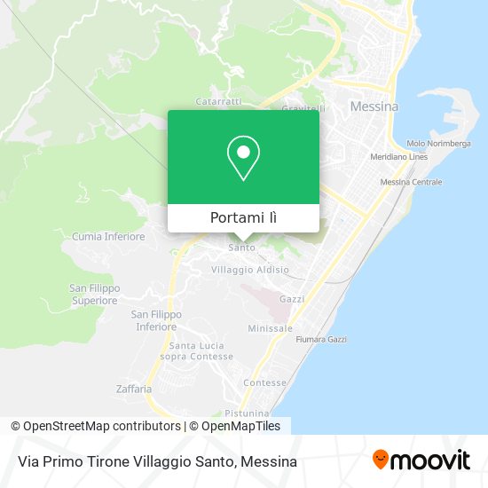 Mappa Via Primo Tirone Villaggio Santo