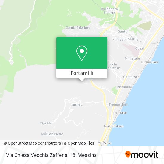 Mappa Via Chiesa Vecchia Zafferia, 18