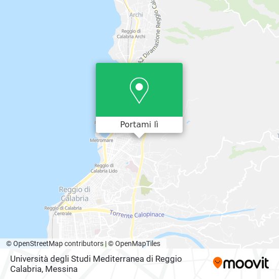 Mappa Università degli Studi Mediterranea di Reggio Calabria