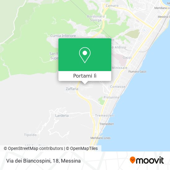 Mappa Via dei Biancospini, 18