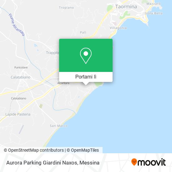 Mappa Aurora Parking Giardini Naxos