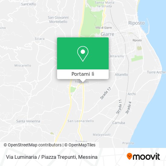 Mappa Via Luminaria / Piazza Trepunti