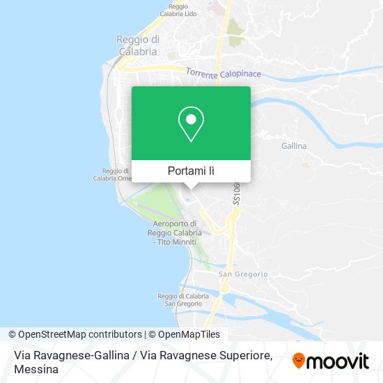 Mappa Via Ravagnese-Gallina / Via Ravagnese Superiore