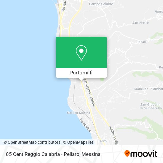 Mappa 85 Cent Reggio Calabria - Pellaro