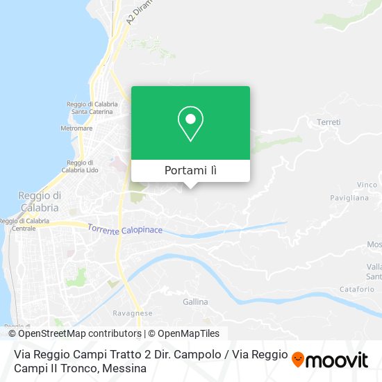 Mappa Via Reggio Campi Tratto 2 Dir. Campolo / Via Reggio Campi II Tronco