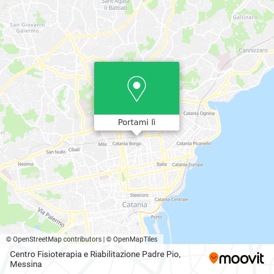 Mappa Centro Fisioterapia e Riabilitazione Padre Pio