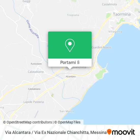 Mappa Via Alcantara / Via Ex Nazionale Chianchitta