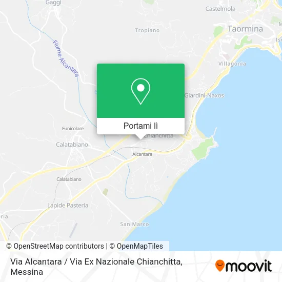 Mappa Via Alcantara / Via Ex Nazionale Chianchitta