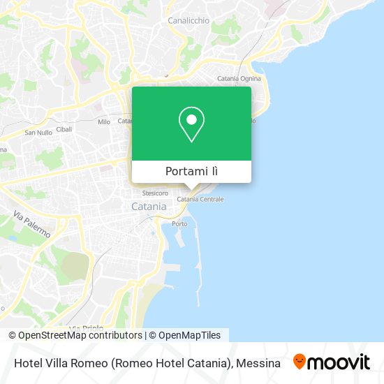 Mappa Hotel Villa Romeo (Romeo Hotel Catania)