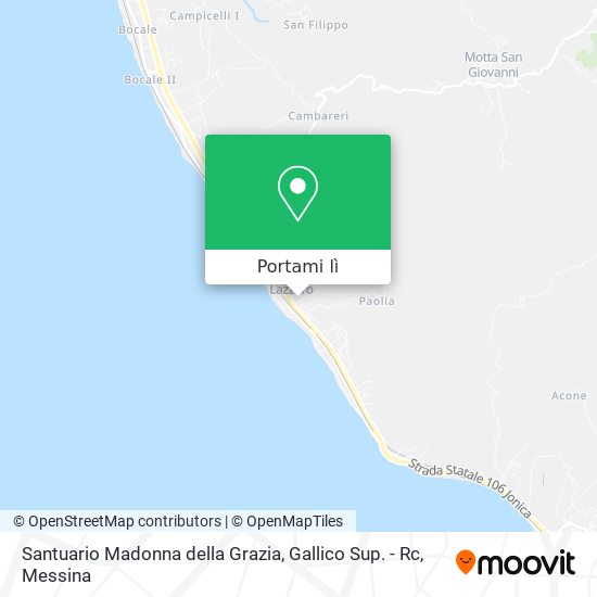 Mappa Santuario Madonna della Grazia, Gallico Sup. - Rc