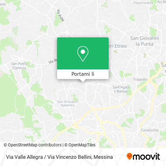Mappa Via Valle Allegra / Via Vincenzo Bellini