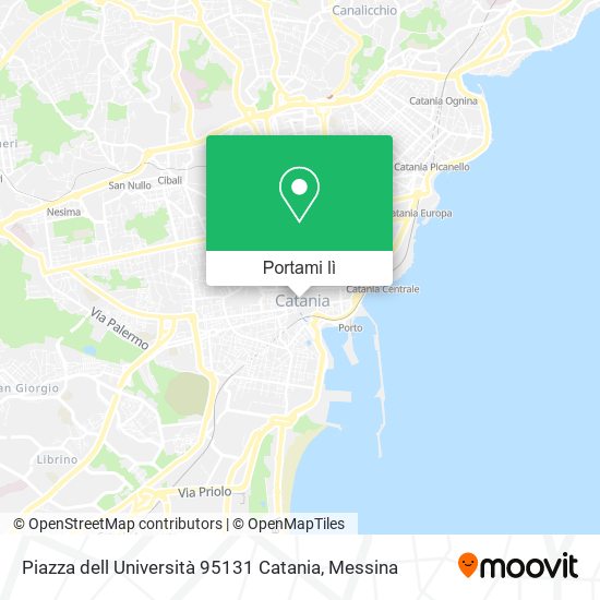 Mappa Piazza dell Università  95131 Catania