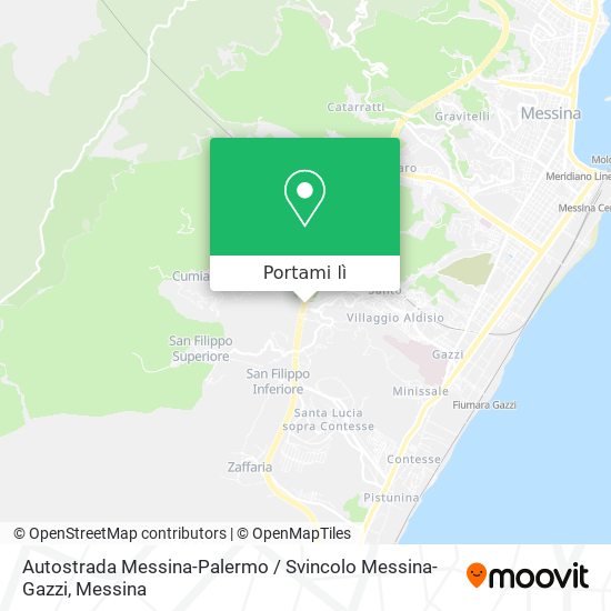 Mappa Autostrada Messina-Palermo / Svincolo Messina-Gazzi