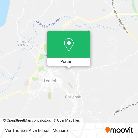 Mappa Via Thomas Alva Edison