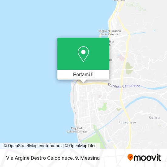 Mappa Via Argine Destro Calopinace, 9