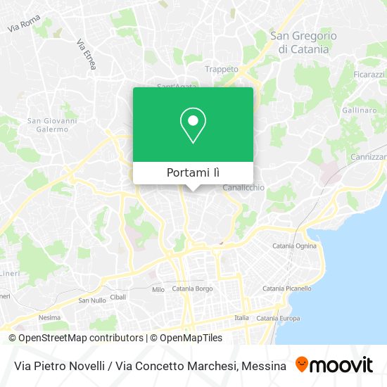 Mappa Via Pietro Novelli / Via Concetto Marchesi