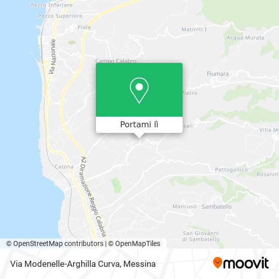 Mappa Via Modenelle-Arghilla Curva