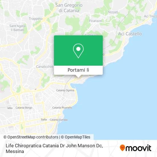 Mappa Life Chiropratica Catania Dr John Manson Dc