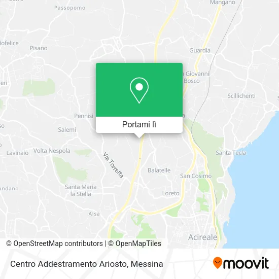 Mappa Centro Addestramento Ariosto