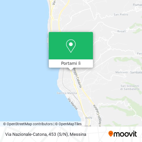 Mappa Via Nazionale-Catona, 453 (S / N)
