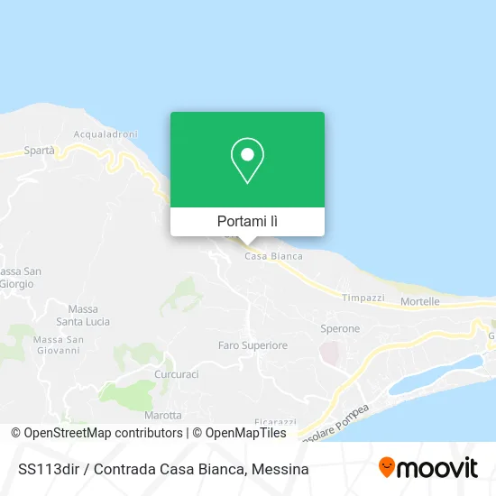 Mappa SS113dir / Contrada Casa Bianca