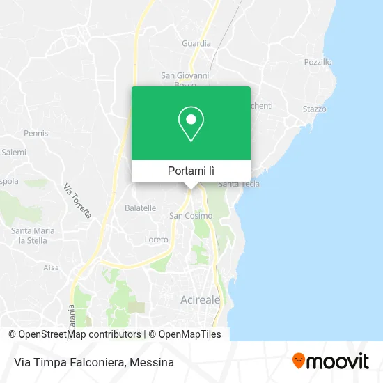 Mappa Via Timpa Falconiera