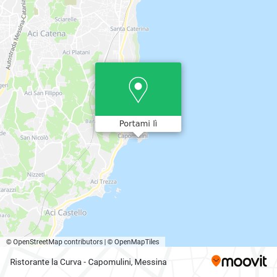 Mappa Ristorante la Curva - Capomulini