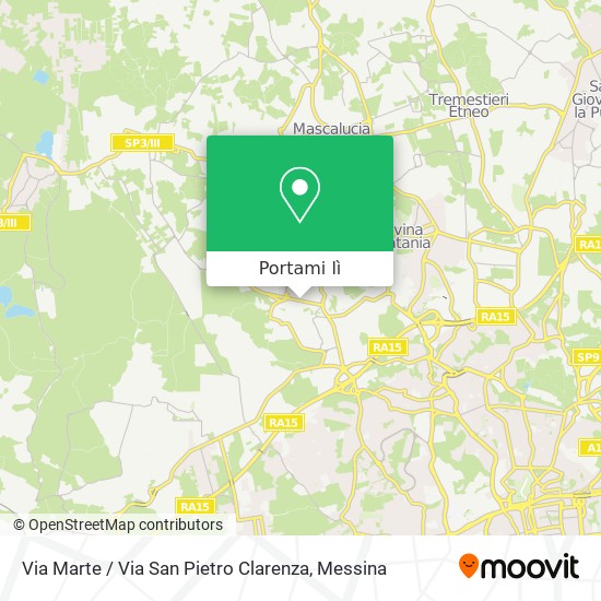 Mappa Via Marte / Via San Pietro Clarenza