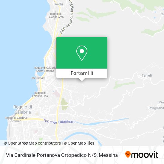 Mappa Via Cardinale Portanova Ortopedico N / S