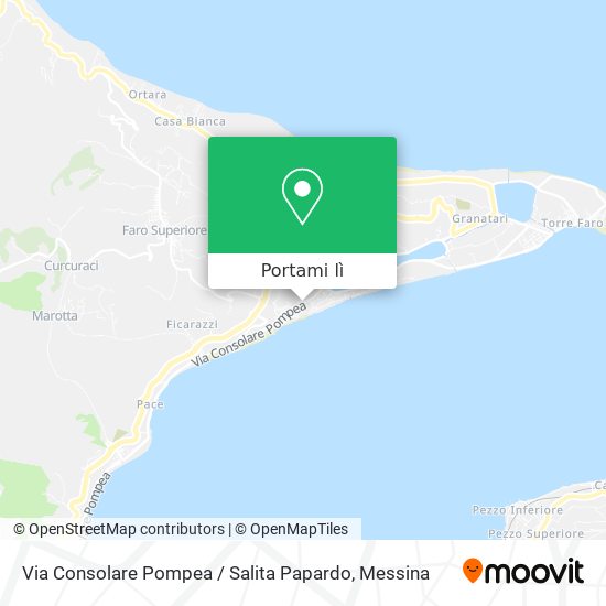 Mappa Via Consolare Pompea / Salita Papardo