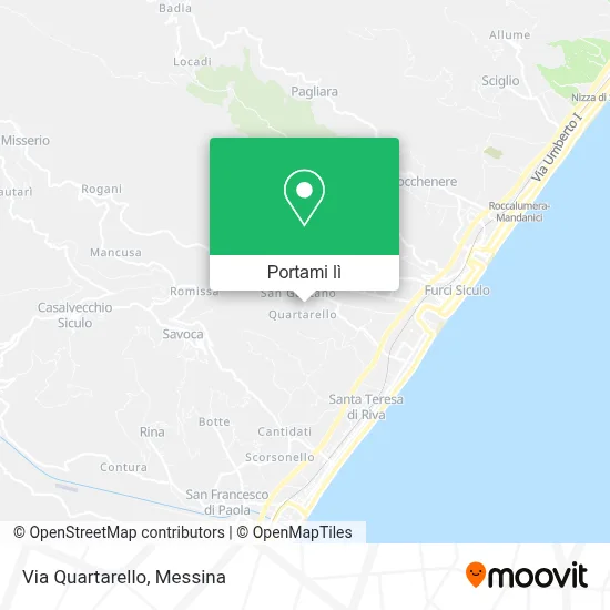 Mappa Via Quartarello