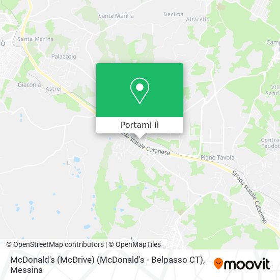 Mappa McDonald's (McDrive) (McDonald's - Belpasso CT)