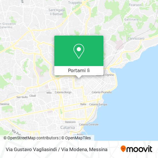 Mappa Via Gustavo Vagliasindi / Via Modena