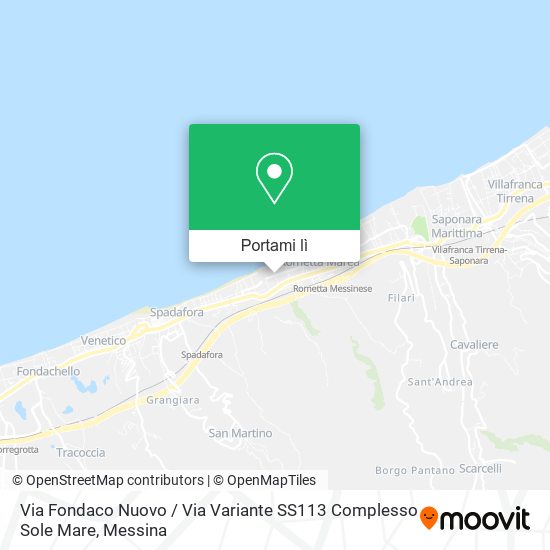 Mappa Via Fondaco Nuovo / Via Variante SS113 Complesso Sole Mare