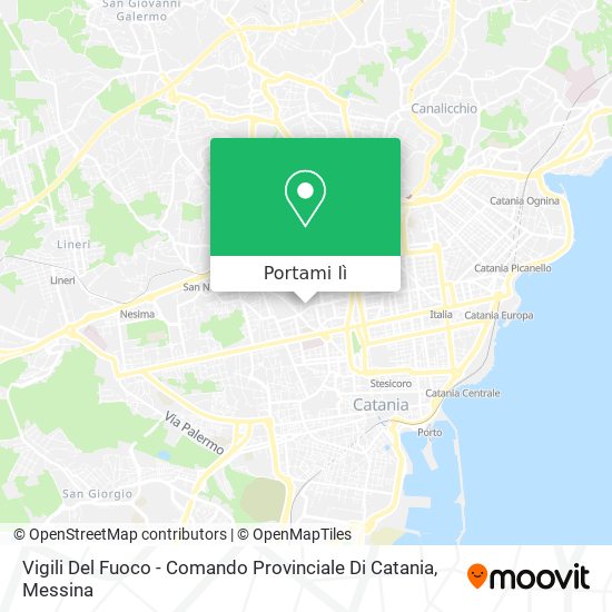 Mappa Vigili Del Fuoco - Comando Provinciale Di Catania