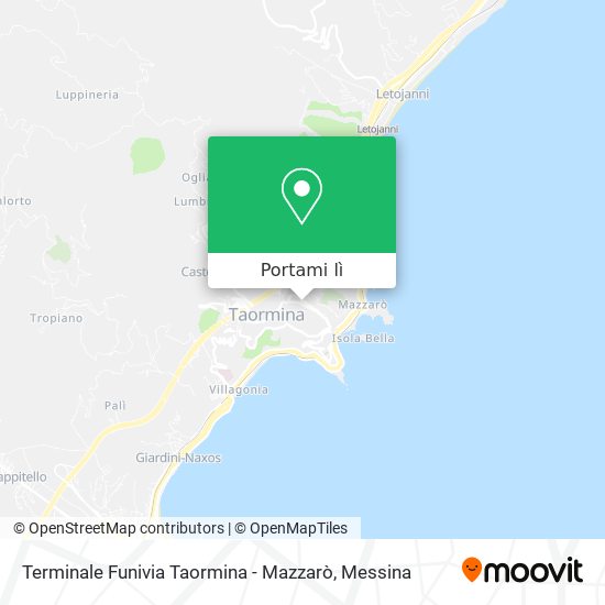 Mappa Terminale Funivia Taormina - Mazzarò