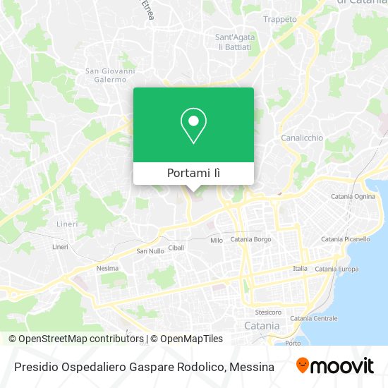 Mappa Presidio Ospedaliero Gaspare Rodolico