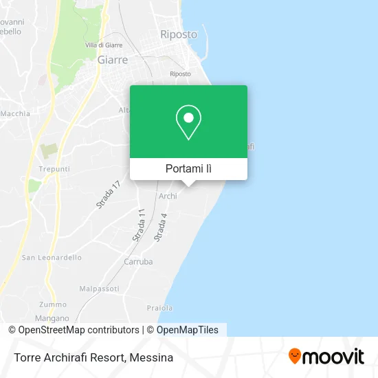 Mappa Torre Archirafi Resort