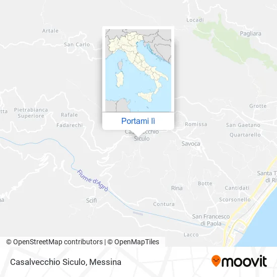 Mappa Casalvecchio Siculo