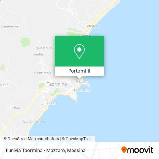Mappa Funivia Taormina - Mazzarò