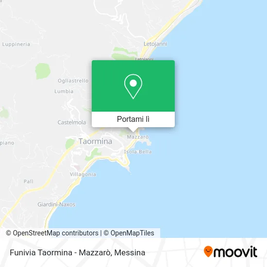 Mappa Funivia Taormina - Mazzarò